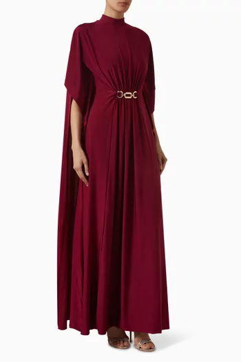 Olessia Cape Dress in Jersey