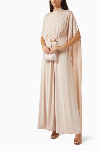 Olessia Cape Dress in Jersey