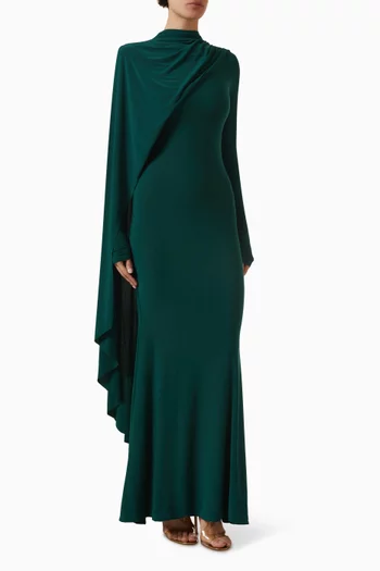 Always Cape Dress in Jersey