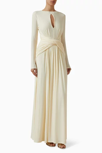 With Me Gathered Dress in Jersey