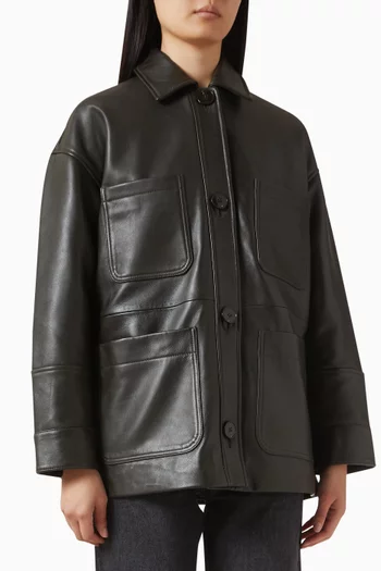 Catswood Oversized Jacket in Leather