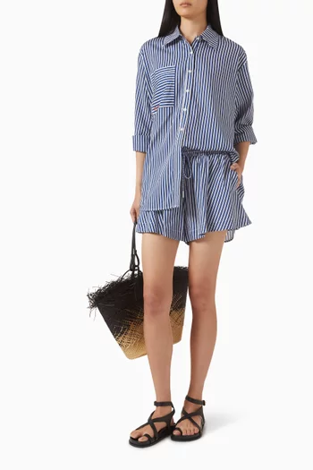 Striped Shirt in Rayon Blend