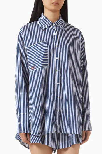Striped Shirt in Rayon Blend
