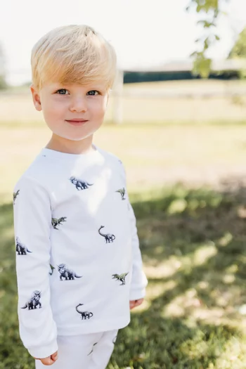 Dinosaur Pyjama Set in Bamboo & Cotton