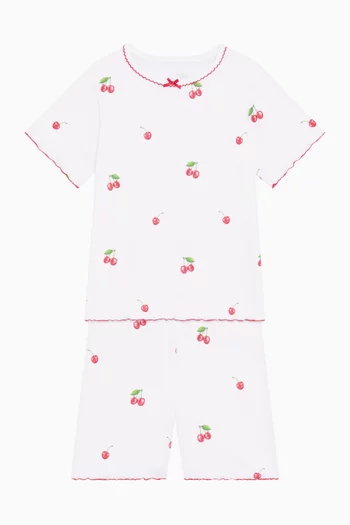 Cherry Summer Pyjama Set in Bamboo & Cotton