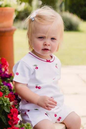 رومبر بنقشة كرز قطن وبامبو 