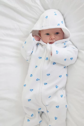 Heart Pramsuit in Bamboo & Cotton