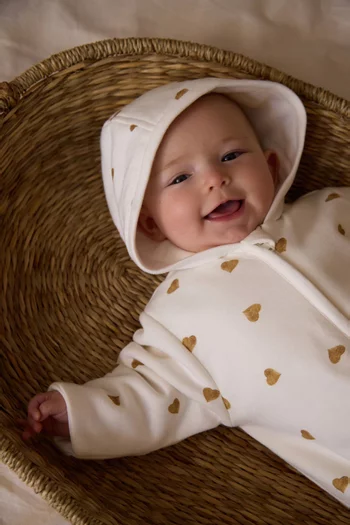 Heart Pramsuit in Bamboo & Cotton