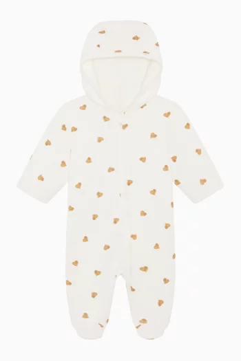 Heart Pramsuit in Bamboo & Cotton