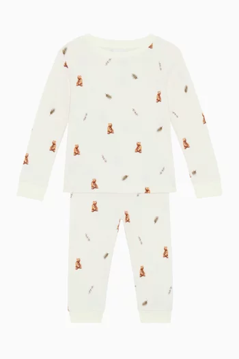 Brown Bear Pyjama Set in Bamboo & Cotton