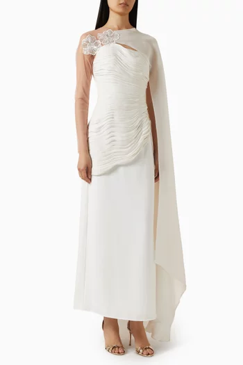 Floral Applique Maxi Dress