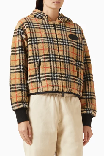 Fiona Check Hoodie in Fleece