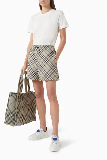 تي شيرت فرانكي مطرز بشعار الماركة قطن