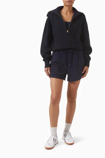 شورت أولي بخصر مرتفع 3.5‏ بوصة قماش دابل سوفت