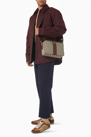 Medium Ophidia Shoulder Bag in GG Canvas