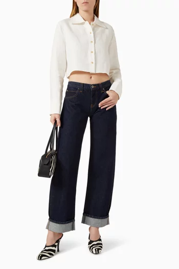 Karo Curved-leg Jeans in Denim