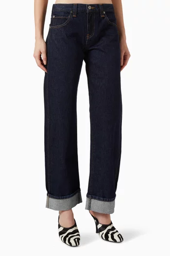 Karo Curved-leg Jeans in Denim