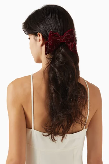 Bow Hair Slide in Velvet