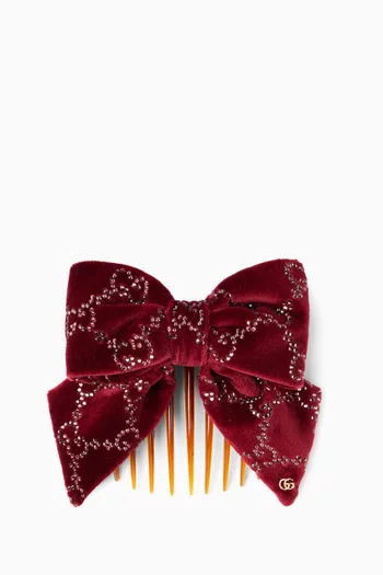 Bow Hair Slide in Velvet