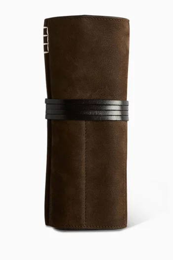 حافظة أقلام بتصميم ملفوف جلد