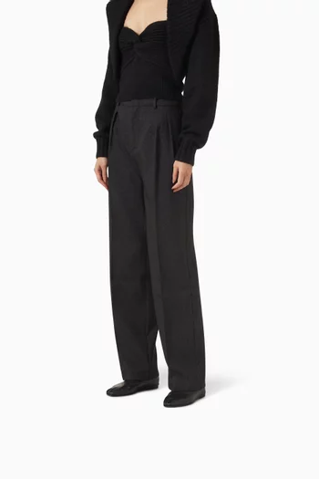 حذاء باليرينا لين بكعب مسطح جلد