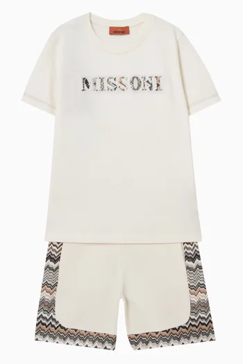 Zigzag Print Sweatshorts