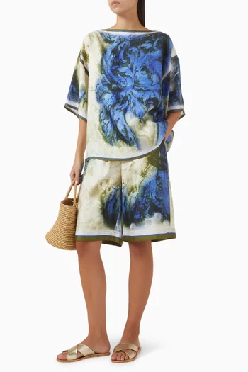 شورت برمودا مارتا مزين بنقشة