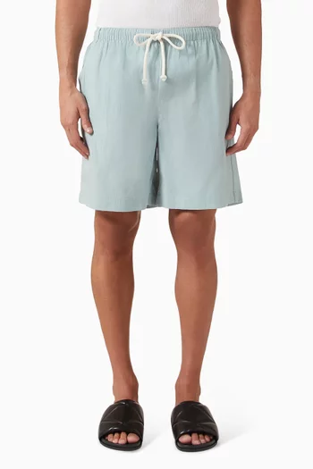 Gathered Elastic Shorts in Lyocell-blend