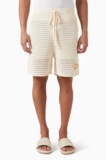 Crochet Flower Shorts in Cotton-blend