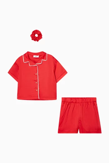 Collared Shirt & Shorts Pyjama Set