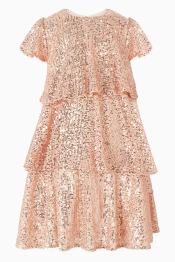 Layered Dress in Sequins