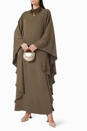 Bead-embellished Fringe Kaftan