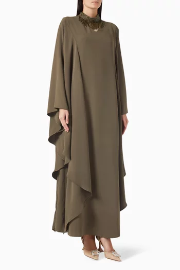 Bead-embellished Fringe Kaftan