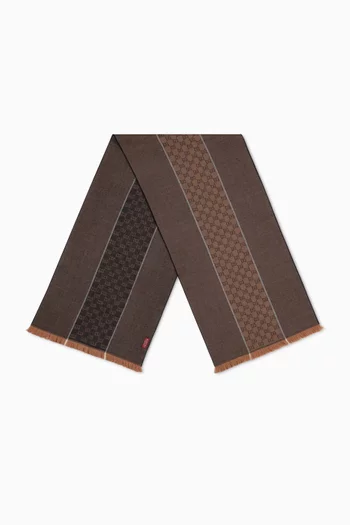 GG Jacquard Scarf in Wool