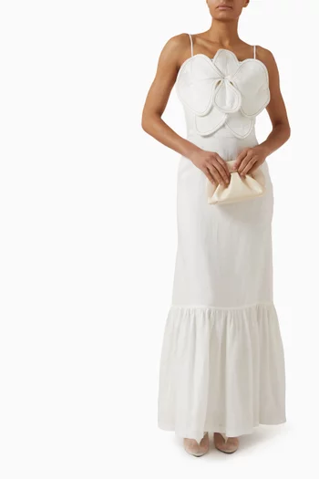 Muy Caribena Flower-appliqué Dress