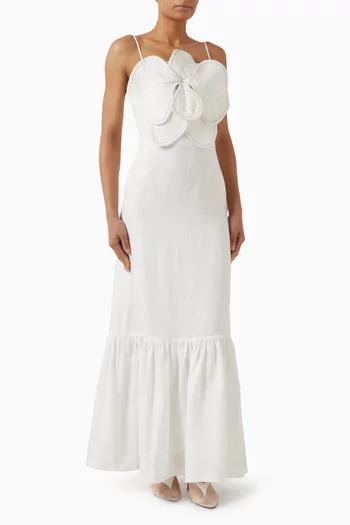 Muy Caribena Flower-appliqué Dress