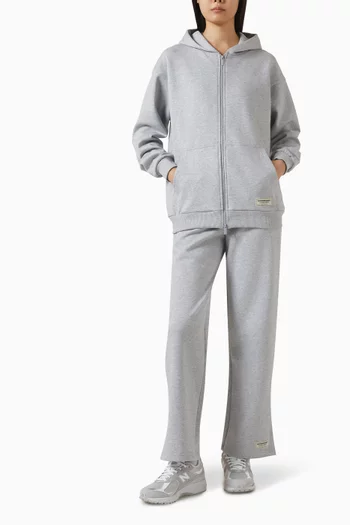 Oversized Zip Hoodie in Cotton