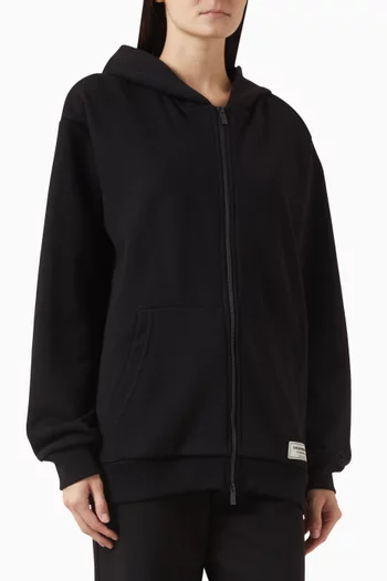 Oversized Zip Hoodie in Cotton