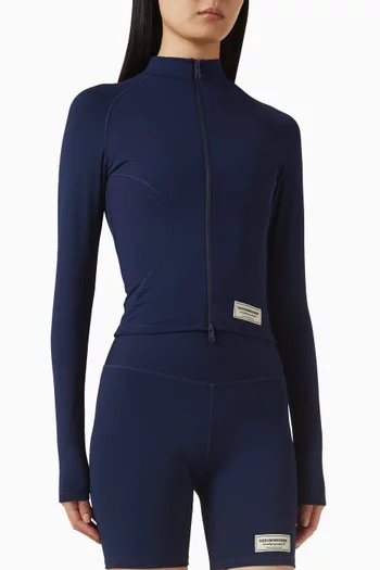 بلوزة للجري بأكمام طويلة قماش سوفتسكين معاد تدويره