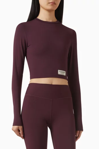 Long-sleeve Cropped Top in Softskin