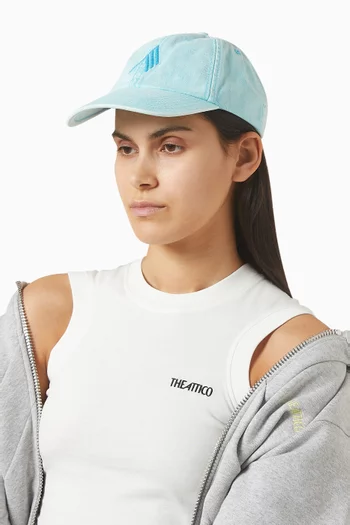 Embroidered Logo Baseball Cap in Cotton