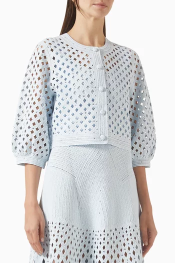 Musselyna Open-knit Cardigan