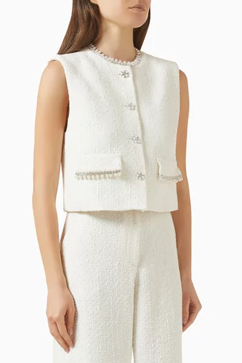 Bead-embellished Jacket in Tweed