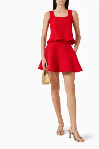 تنورة قصيرة نسيج مضلع