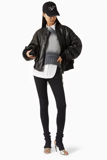 Ribbed Long Pants in Cotton