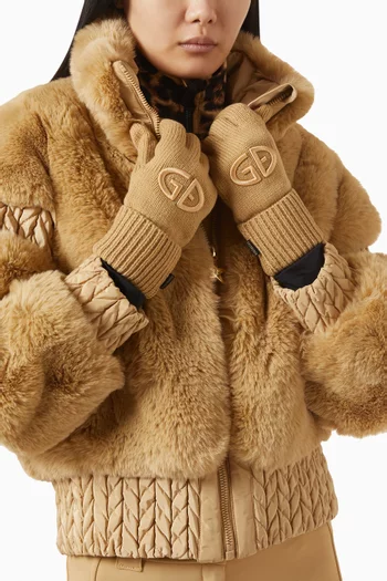 قفازات فانيتي منسوجة بشعار الماركة