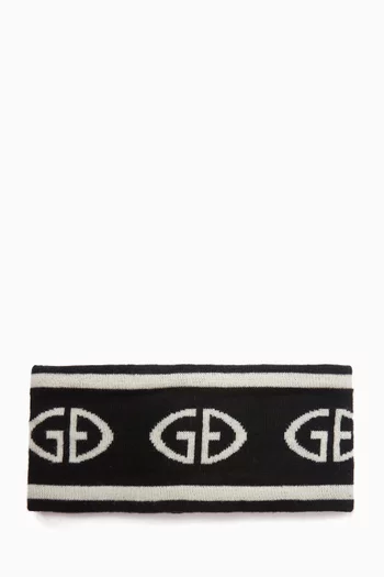 طوق رأس تيارا منسوج بشعار الماركة