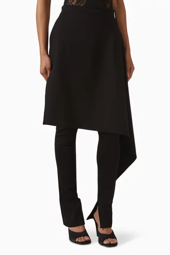 بنطال بطبقة بنمط تنورة مزيج فيسكوز