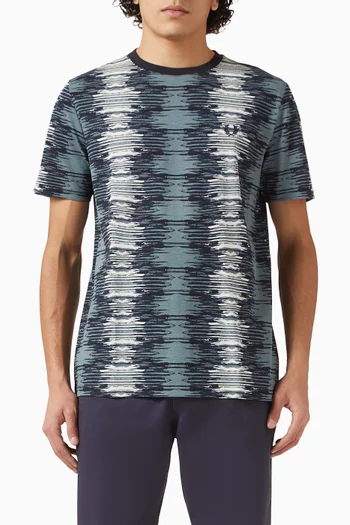 Soundwave Glitch T-shirt in Cotton Pique