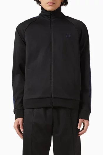 جاكيت رياضي بشريط من نسيج شبكي